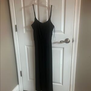 Style & Co Black Spaghetti Strap Slip Maxi Dress